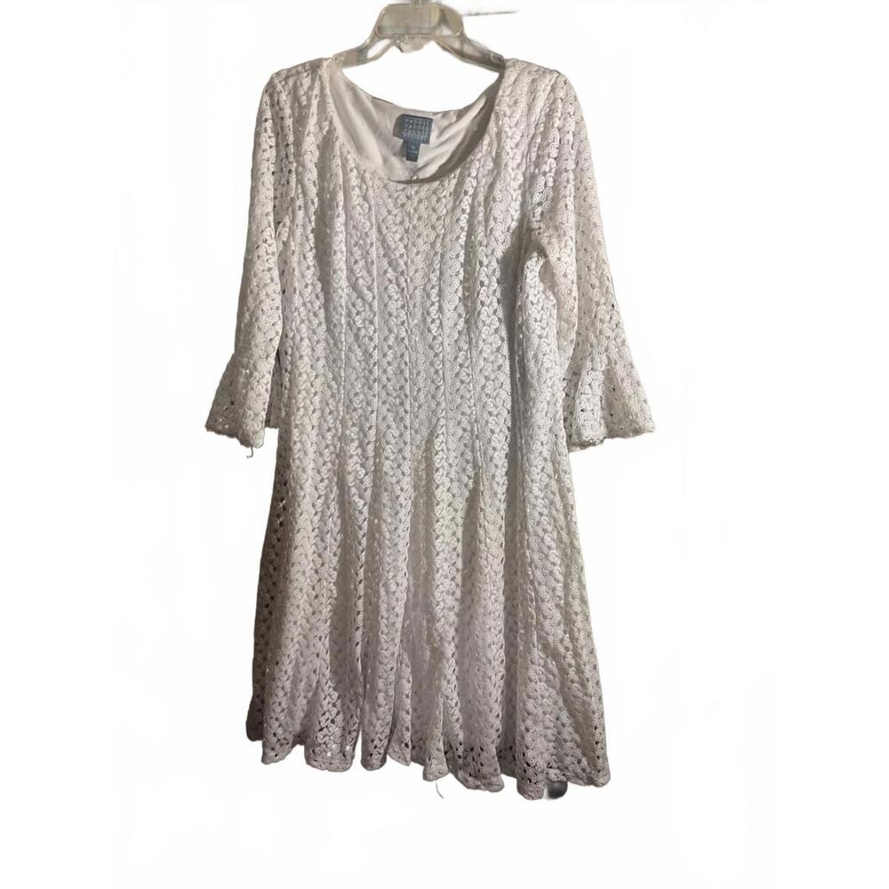 Elegant White Lace Dress by Rabbit Designs - Size 16